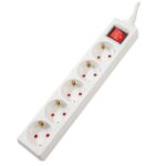 Tip accesoriu - prelungitor Utilizat pentru - casa/ birou Numar prize - Schuko x 5 Tip stecher pt. conectare la retea - Schuko (T) Altfel de prize - fara altfel de prize Lungime (m) - 1.8 m Amperaj - 16 A Protectii - protectie supratensiune; protectie copii Smart - nu