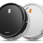 Xiaomi E5. Dust container type: Bagless, Product colour: Black, Shape: Round. Dust capacity (vacuum cleaner): 0.4 L, Water tank capacity: 0.09 L, Vacuum air filtering: HEPA. Battery capacity: 2600 mAh, Runtime: 110 min, Battery voltage: 14.4 V. Diameter: 30 cm, Height: 70 mm. Quantity per pack: 1