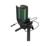 Microfon Genesis Radium 250, tip Condenser, model cardioid, suport fix, conectivitate USB-C, raspuns in frecventa 50 - 16.000 Hz, sensibilitate 40 dB, lungime cablu 200 cm, negru