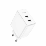 CUDY 2-Port 40W USB-C Charger, GaN, 2 x USB-C (20W max per port), QC+PPS+PD 3.0, EU plug, Fast charge for iPhone 12 Series and above, Galaxy, iPad, Macbook Air and more