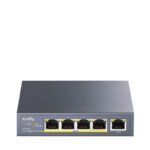 CUDY 5-Port 10/100/1000M PoE+ Switch 60W, 5 10/100/1000M ports with 4POE+ Ports Unmanaged Switch with UL power adapter IEEE802.3af / IEEE802.3at, Watchdog, 60W External