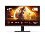 Monitor AOC 23.8" 24G4HRE, Diagonal (inch): 23.8, Diagonal (cm): 60, Aspect ratio: 16:9, Panel: Fast IPS, Resolution: 1920x1080, Refresh Rate: 200Hz, Response time GtG: 1ms, Response time MPRT: 0.5ms, Brightness (max): 300 cd/m², Contrast (static) : 1000:1, Contrast (dynamic): 80M:1, Viewing angle