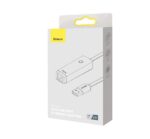 ADAPTOR RETEA Baseus Lite, USB 2.0 to RJ-45 10/100 Mbps Adapter, metalic, LED, gri - Image 2