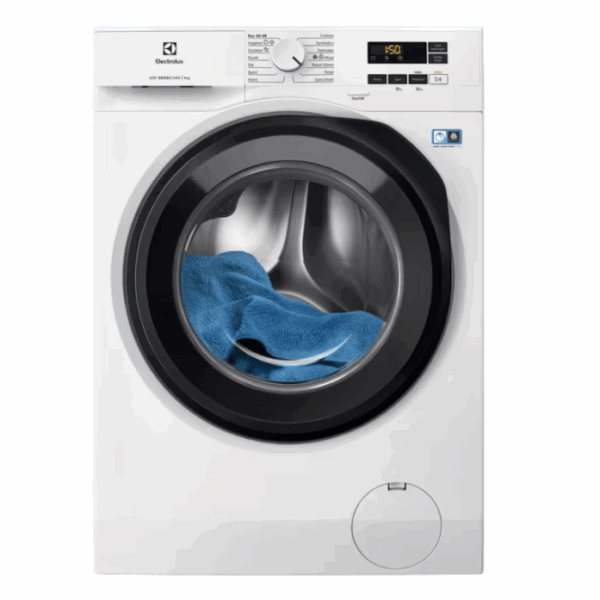 Masina de spalat rufe Electrolux EW6F1492E, 9 kg, 1400 rpm, Clasa A, Motor Inverter cu MagnetPermanent, Display LED, SensiCare, TimeManager, Alb