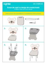 Scaun copii, MDF,design ursulet koala, U-Grow - Image 3