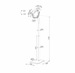 Neomounts by Newstar FL15-625BL1 tablet floor stand  General Min. screen size* : 7,9 inch Max. screen size* : 11 inch Max. weight : 1 kg Screens : 1  Functionality Type : Tilt, Rotate  Tilt (degrees) : +20°, -110°  Rotate (degrees) : 360°  Height : 123,8 - Image 3