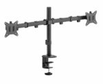 Suport 2 monitoare SeriouxMM66-C024, brat articulat monitor, compatibilitate dimensiune ecran 17"-32",  greutate maximă suportata: (per ecran): 9kg, VESA: 75x75, 100x100, inclinare: +45°~-45°, pivotare: +90°~-90°, rotația ecranului: + 180°~-180°, instalare: clemă, grommet - Image 4