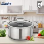 SEMIOALA INOX+CAPAC STICLA IN 3 STRATURI 28x13 CM, 7 L, TITANIUM3, COOKING BY HEINNER - Image 5