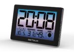Ceas termometru higometru de camera TH86145,  caracteristici: temperatura interioară, afișare ora, calendar, faza lunii, alarmă SPECIFICAȚII: alimentare: adaptor DC 5V 150 mA, baterii: 3x baterii AAA (nu sunt incluse), unitate de temperatură: C&F, interval de afișare a temperaturii: -9,9 - Image 3