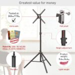 Suport tripod portabil de podea pentru TV plat/curbat Barkan, 13" - 65", VESA 400x400mm, Max 110kg, Negru - Image 2
