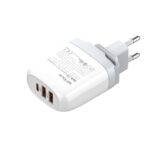 Incarcator retea Serioux 65W GAN QC, Intrare: AC100-240V~ 50/60Hz 1.5A, Ieșire (USB-C1): 5V-3A 9V-3A 12V-3A 15V-3A 20V=3.25A 65W(Max), Ieșire (USB-A1): 5V-3A 9V-2A 12V=1.5A 18W(Max), Ieșire (USB-A2): 5V-3A 9V-2A 12V 1.5A 18W(Max), A1+A2=18W(Max), C1+A1=45W+18W=63W(Max),  C1+A1+A2= 60W(Max), Total - Image 3