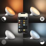 Lampa LED RGB Philips New Hue Bloom (gen4), Bluetooth, 7.1W, 500 lm ,lumina alba si color (2000-6500K), IP20, 12.6cm, Alb - Image 6