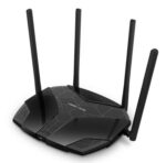 Mercusys MR60X Dual-Band WiFi 6 Router (AX15000), Standarde wireless: Wi-Fi 802.11ax / ac / a / b / g / n, Viteza wireless:   1201 Mbps (5 GHz) + 300 Mbps (2.4 GHz), Interfata:   1 × Port WAN Gigabit + 3 porturi Gigabit LAN, 4 x Antene - Image 3