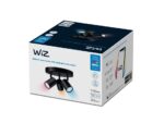 Spot LED RGB WiZ Imageo, Wi-Fi, Bluetooth, control vocal, 3xGU10, 3x5W ,1035 lm, lumina alba si color (2200-6500K), IP20, 12.3x21cm, Metal,Negru - Image 3