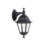 Aplica tip felinar pentru exterior Philips Lima DOWN, 1xE27, max 60W ,IP44, 205x150x355mm, Negru