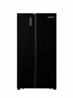 Side by Side HEINNER HSBS-520NFBKF+, No Frost, 519 L, Clasa F, Negru