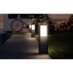 Stalp LED pentru exterior Philips Hue Turaco, 9W (60W), 806 lm ,luminacalda (2700K), dimabila, IP44, 402x121mm, Antracit - Image 3