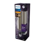 Bec LED vintage (decorativ) Philips Giant T65, EyeComfort, E27 ,6.5W(20W), 200 lm, lumina calda (1800K), dimabil, Fumuriu, 27.3x6.6 cm - Image 2