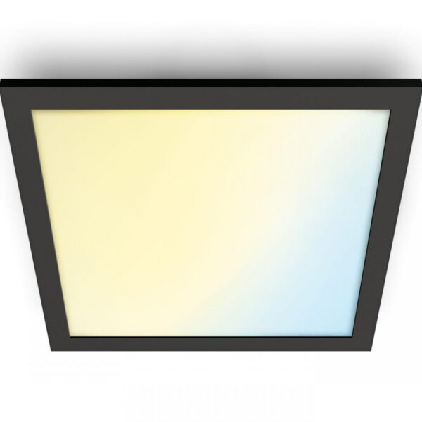 Panou LED WiZ Panel SQ, Wi-Fi, control vocal, 36W, 3400 lm, luminaalba(2700-6500K), IP20, 60cm, Negru