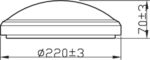 Plafoniera LED Philips Doris CL257, 6W, 600 lm, lumina calda (2700K) ,IP44, 22cm, Nichel - Image 2