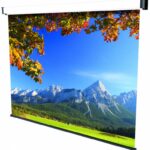 Ecran de proiectie Sopar New Spring, manual, perete, 200cm x 210cm, format 1:1, alb