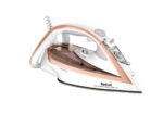 Fier de calcat Tefal Turbo Anti-Calc FV5697E1, 3000W, jet abur 270 g/min, abur variabil 0-50 g/min, colector anticalcar, oprire automata, alb/roz
