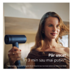 Uscator de par PHILIPS cu ThermoShield Advanced Seria 8000 BHD839/00, 1400W, Tehnologie ThermoShield, 3 viteze, 4 trepte, Temperatura, Albastru, L x A x I (mm) 73.3x181.7x301 - Image 2