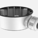 Cutie jonctiune Hikvision DS-1280ZJ-TR13, material aliaj de aluminiu, culoare alba, dimensiuni: Φ 110 mm × 144.3 mm × 48 mm, greutate: 187 g