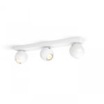 Spot LED Triplu Philips Hue Buckram, Bluetooth, 3xGU10, 3x5W, 1050 lm ,lumina alba (2200-6500K), IP20, Metal, Alb, Intrerupator cu variatorinclus