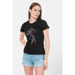 TSHIRT CASUAL F DOAMNA CU... BLACK-M