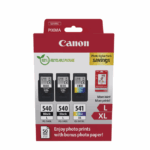 Canon pachet cartuse cearneala PG-540L X2 /CL-541XL Photo value pack, capacitate negru: 2 X 300 pagini/11ml, Color: 400 pagini / 15ml, Compatibil cu: PIXMA GM2050, PIXMA MG2140, PIXMA MG2150, PIXMA MG2155, PIXMA MG2250, PIXMA MG3140, PIXMA MG3150, PIXMA MG3250, PIXMA MG3550, PIXMA MG3650, PIXMA