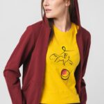 HANORAC COTON CASUAL FEMEI BURGUNDY-XS