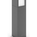 Stalp LED pentru iluminat exterior Philips Arbour, 6W (47W), 600 lm ,lumina calda (2700K), IP44, 400x100mm, Antracit