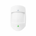 Detector de mișcare PIR Analogic mono-optic, wireless pentru interior • reglaj al nivelului de sensibilitate și al energiei de detecție • până la 5 ani autonomie baterie (litiu, 2 x 1.5 VDC AA) • senzor de temperatură • GFSK wireless bidirecțional cu salt de frecvență și criptare • 6.6 x