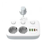 Prelungitor tip priza cu  protectie Serioux Quick Charge 3.0, parametri nominali: 2500W-10A(Max) 250V, Intrare: AC100-250V 10A 50/60HZ , Ieșire PD: 5V=3A 9V=2.22A 12V=1.67A 20W (MAX), Ieșire QC: 5V-3A 9V=2A 12V=1.5A 18W (MAX) , Ieșire Auto-ID: 5V-2.4A 12W (MAX) Putere totală: 20W MAX - Image 2