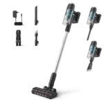 Aspirator vertical Philips XC3031/01, seria 3000, sistem de filtrare in 3 etape, autonomie 60 de minute, cap de aspirare cu LED, negru/argintiu