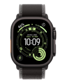 Apple Watch Ultra 3 GPS + Cellular 49mm Black Titanium Case with Black/Charcoal Trail Loop - M/L