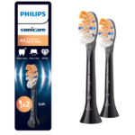 Rezerve PHILIPS Sonicare A3 Premium All in One HX9092/88, Pachet de 2 capete de periere standard, Sincronizarea modurilor BrushSync,  Negru, L x A x I (mm) 25.7x60x230.5