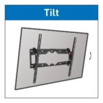 Suport TV de perete Barkan, pentru ecrane de pana la 13" - 65", greutate maxima suportata 36kg, distanta fata de perete 80mm - 205mm, VESA max. 400x400 mm, negru - Image 2