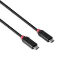 Cablu Lindy 2m USB4 240W Type C, 40 Gbps, Black Line - Image 4