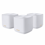 Asus dual-band large home Mesh ZENwifi system, XD4 PLUS 3 pack; white, AX1800 , 1201 Mbps+ 574 Mbps, 128 MB Flash, 256 MB RAM ; IEEE 802.11a, IEEE 802.11b, IEEE 802.11g, WiFi 4 (802.11n), WiFi 5 (802.11ac), WiFi 6 (802.11ax), IPv4, IPv6, 2 x antene interne, MIMO technology, Dual Band,