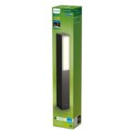 Stalp LED pentru exterior Philips STRATOSPHERE, 3.8W, 800 lm, luminaneutra (4000K), IP44, 420x60x76mm, Antracit