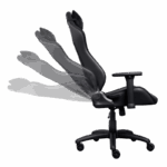 Scaun gaming Trust GXT 714 Ruya, greutate maxima suportata 150 kg, inaltime adjustabila scaun 10 cm, baza stea cu 5 roti, negru - Image 4