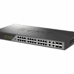 D-Link Switch DSS-200G-28MP,24 x 10/100/1000 Mbps PoE, 4 x Combo 1000 Mbps, Switching Capacity:56 Gbps, Forwarding Rate: 41.67 Mpps, Buget POE: 370 W ; 30 W/port, consum maxim: 425.9 W (PoE on) ; 25.5 W (PoE off), dimensiuni: 440 x 208 x 44 mm, Greutate: 2.86 kg.