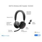 Casti Head-band Dell Pro Plus Wireless ANC Headset - WL5024, Wireless, Noise-canceling, Negru - Image 7