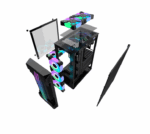 Carcasa PRO GAMING ZERG, RGB, Mid Tower, Black - Image 4