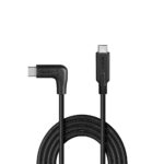 Cablu Lindy USB C 3.2 90° Right angle, lungime 1m, putere maxima 60W, latime de banda suportata 10 Gbps, negru - Image 2