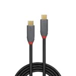 Cablu Lindy USB C la USB C Anthra Line, lungime 2m, putere 3.0, latime de banda suportata 20Gbps, rezolutie maxima 4K 4096x2160@60Hz, negru - Image 2