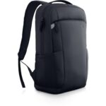 Dell EcoLoop Essential Backpack 16" CP3724 Colour: Black, Features: Made with solution-dyeing process for polyester that can generate up to 97% less greenhouse gas emissions, water impact and fossil fuels than traditional dyeing processes, Exterior main fabric is made with 100 recycled plastic - Image 2