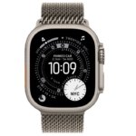 Apple Watch Ultra 3 GPS + Cellular 49mm Natural Titanium Case with Natural Titanium Milanese Loop - Small